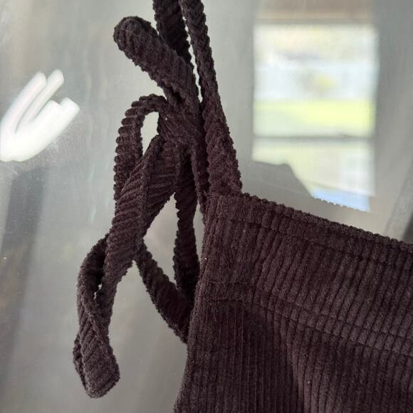 UO BDG Corduroy Boho PHOEBE BUFFAY 90s Style Overalls Womens S-P Crop Wide Leg - Picture 5 of 11